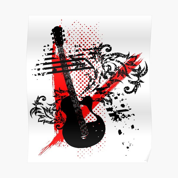 Wandbilder E Gitarre Tattoo Redbubble