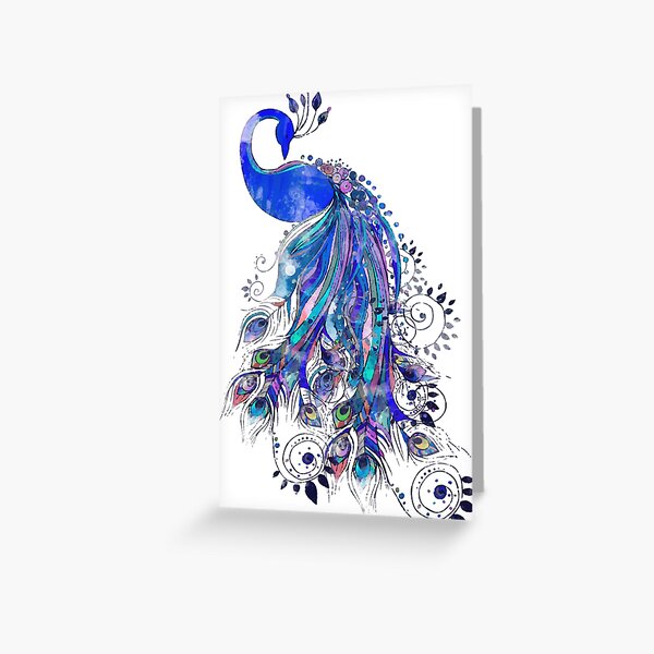Item preview, Beautiful blue Peacock design designed and sold by Creative-DUDE.