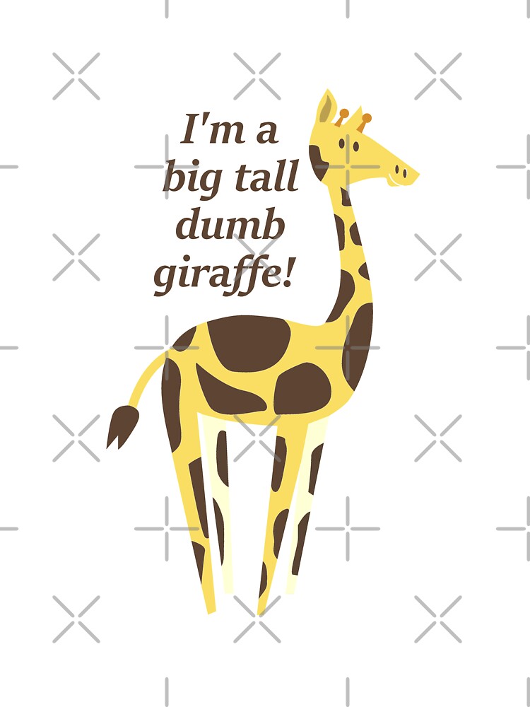 Not on my level Giraffe black and white funny quote Kids T-Shirt