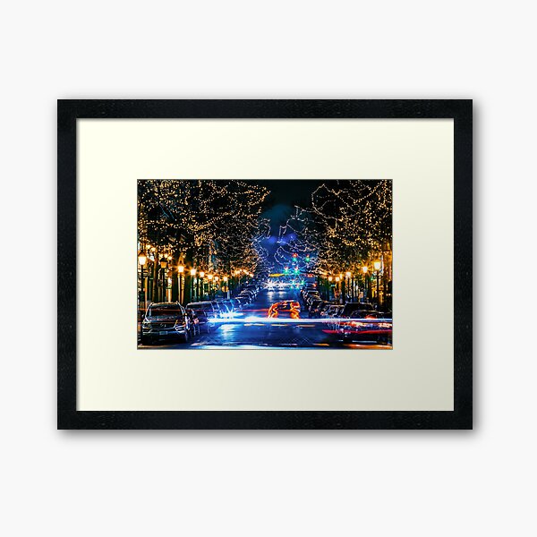 King Street, Old Town Alexandria in the rain Framed Art Print