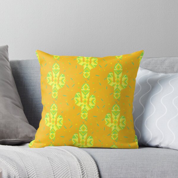 Item preview, SOUTHWEST ABSTRACT DESERT MODERNISM CACTI ... Orange Confetti background designed and sold by HeckaDoodleDo.