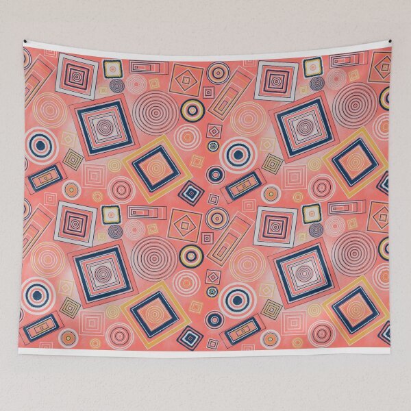 Item preview, Coral Living Geometrics designed and sold by HeckaDoodleDo.
