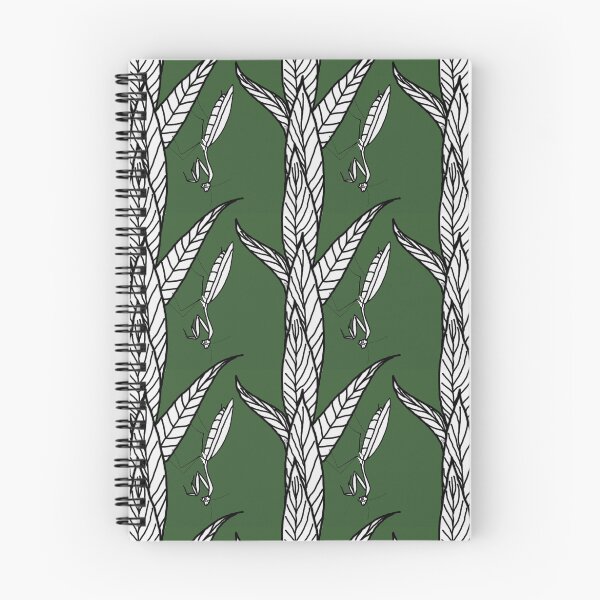 Artikelvorschau, Schwarz-Weiß-Preying Mantis auf Blättern mit grünem Hintergrund entworfen und verkauft von Inspiredme.