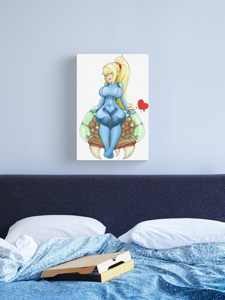 Zero suit Samus wth Metroid" Canvas Print for Sale by piffmiff | Redbubble Zero suit Samus wth Metroid" Canvas Print for Sale by piffmiff | Redbubble