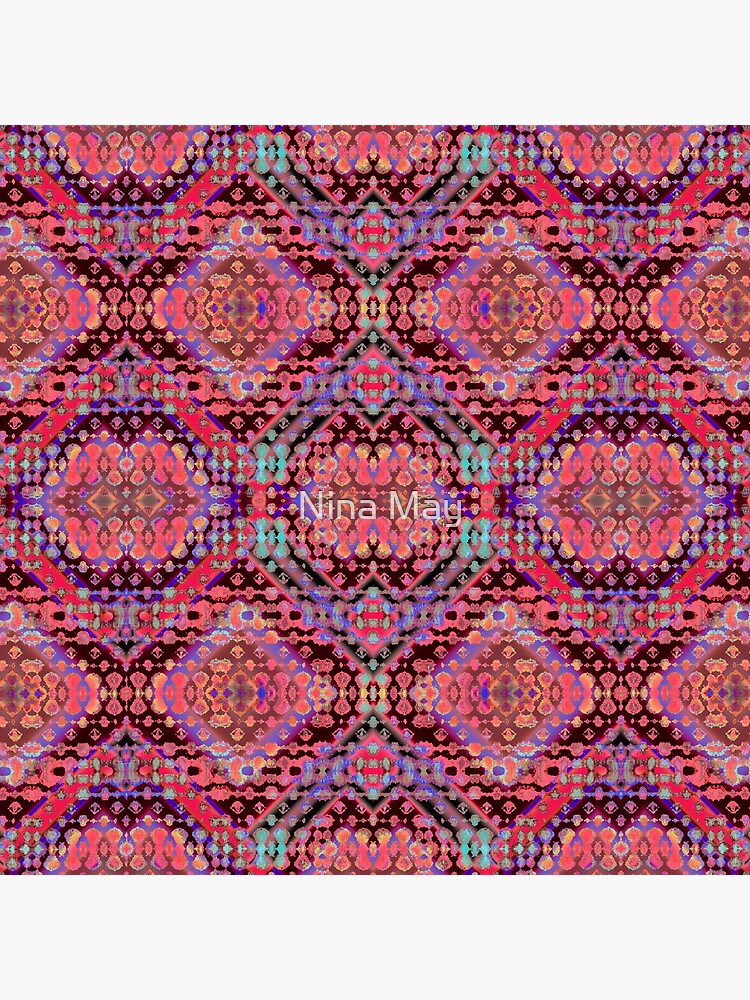 Shibori Folk Coral by ninabmay
