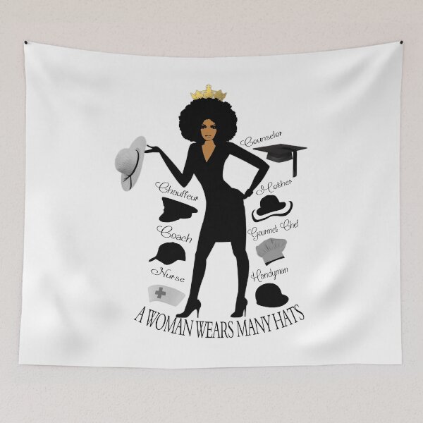 Item preview, Natural Hair T-Shirt for Black Women Many Hats designed and sold by rieriecoils1.