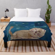Schlafender Kitty Fleecedecke