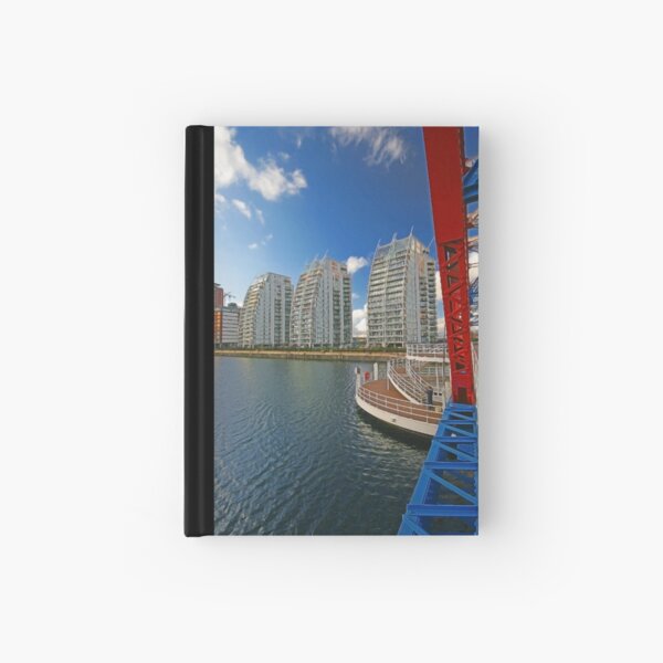 SALFORD QUAYS SWING BRIDGE AND THE THREE SISTERS Hardcover Journal
