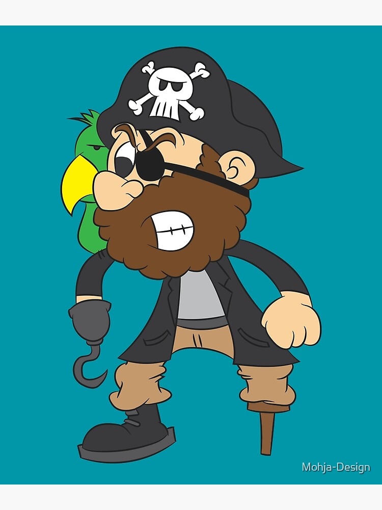 Loro como pirata con una pata de madera y un sombrero de pirata' Bolsa de  tela