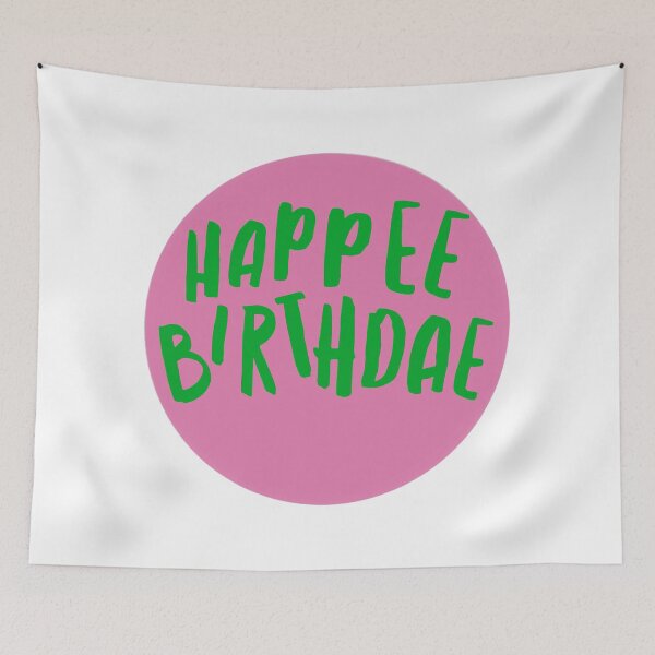Item preview, Happee birthdae, pink and green designed and sold by Livelifeloveart.