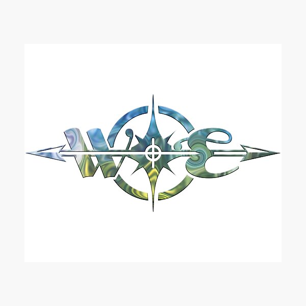 West East Designs swirled compass logo Photographic Print