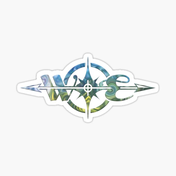West East Designs swirled compass logo Sticker