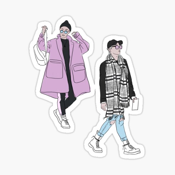 BTS J-Hope Airport Fashion - Black Sticker for Sale by