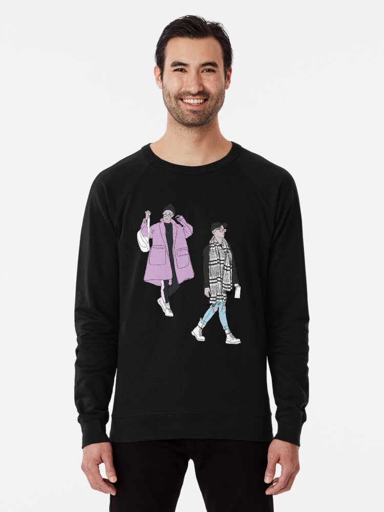 BTS J-Hope Airport Fashion Black Lightweight Sweatshirt