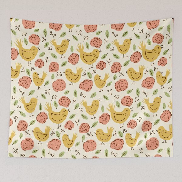 Item preview, Yellow Chirpy Birds designed and sold by Jacqueline Hurd.
