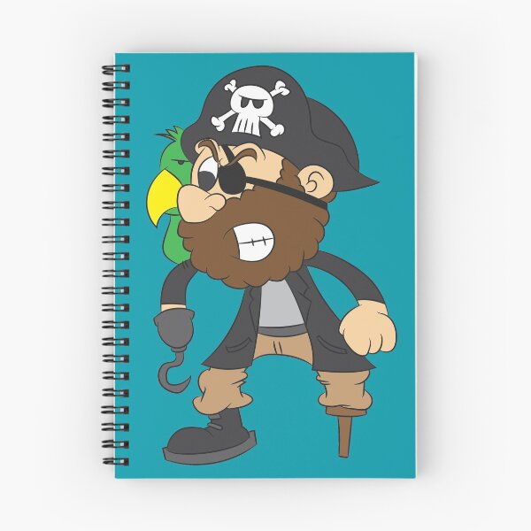 Item preview, Pirate captain with parrot, eye patch, hook and wooden leg designed and sold by Mohja-Design.