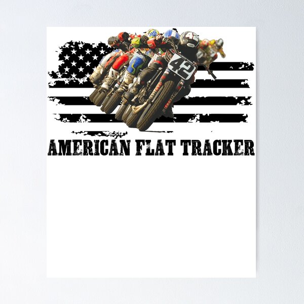 Item preview, American Flat Tracker Clothing American Flat Track Wear American Flat Track Tee Shirts American Flat Track Clothing American Flat Track Apparel designed and sold by equilibria.