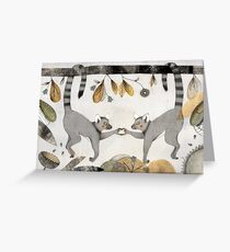 Lemurs In Love Greeting Card