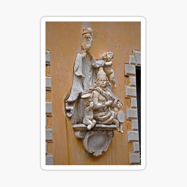 STATUARY ON THE OUTSIDE OF ST. TRYPHONS CATHEDRAL Sticker