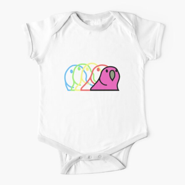 Party Parrot Emoji GIF Short Sleeve Baby One-Piece