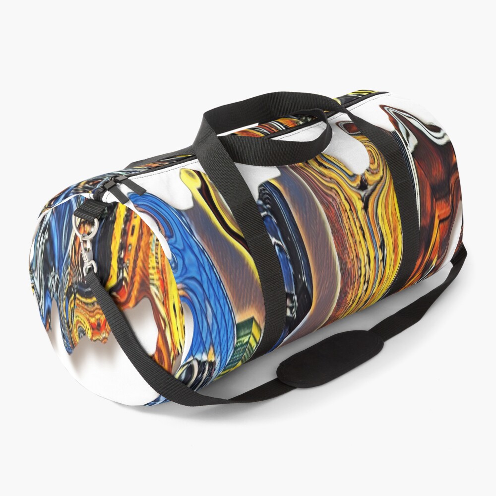 The melting avenue on a duffle bag