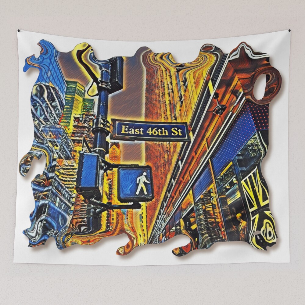The melting avenue on a tapestry