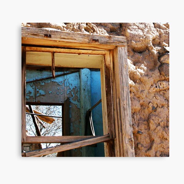 Taos Blue Abandoned Window photo by CheyAnne Sexton Canvas Print