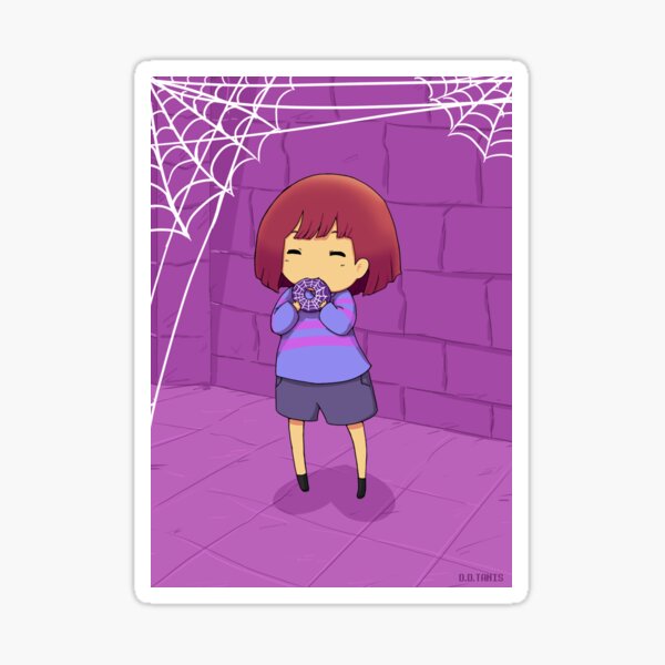 Frisk Spider Donut Sticker By Darkdragontanis Redbubble