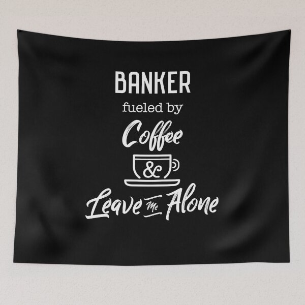 Item preview, Funny Banker Fueled By coffee and Leave Me Alone, Gift Idea, Sarcastic Gag Gift, Funny, Dad Gift, Mom BFF, Professional designed and sold by frankiewillie.