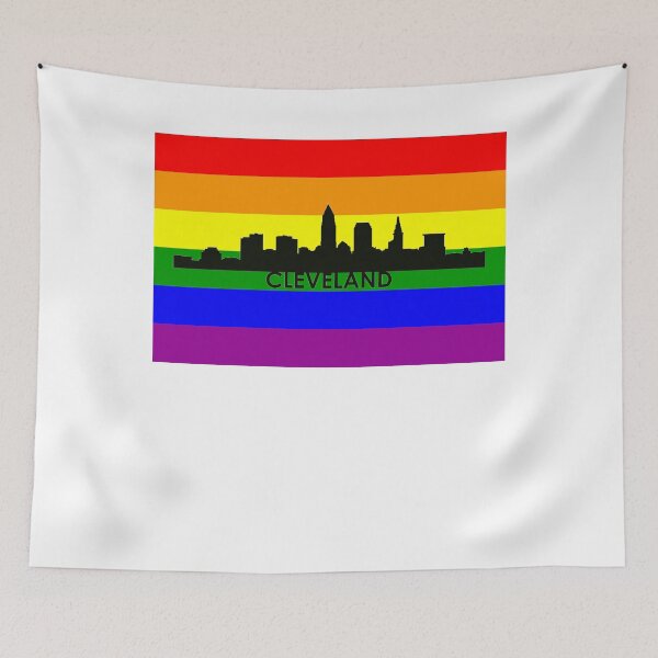 Item preview, Cleveland Ohio Gay Pride Shirt - Cleveland  LGBT Rainbow Flag Shirt - Cleveland Gay Pride designed and sold by Galvanized.
