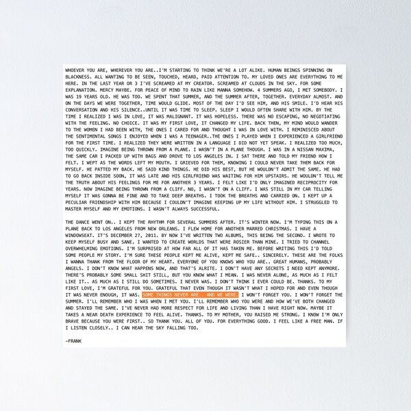 Item preview, Frank Ocean's Open Letter designed and sold by youvebeeneaton.