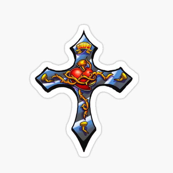 Heart Tattoo with Cross Isolated Stock Image  Illustration of celtic  elegant 39408797