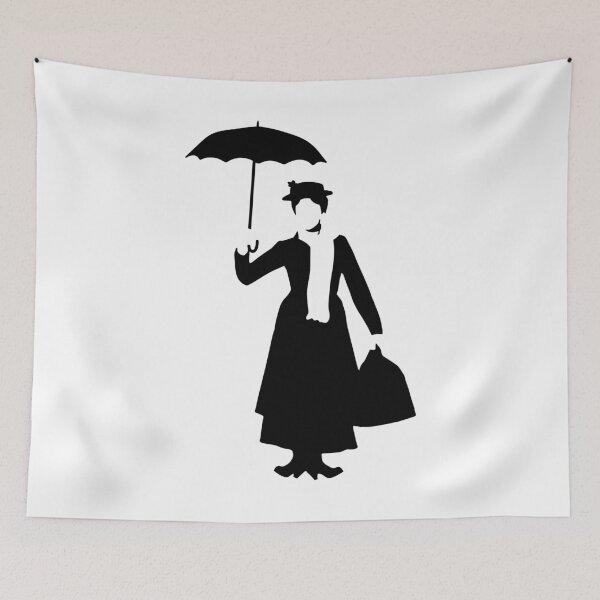 Item preview, Mary Poppins Silhouette - Black designed and sold by ellipsedCo.
