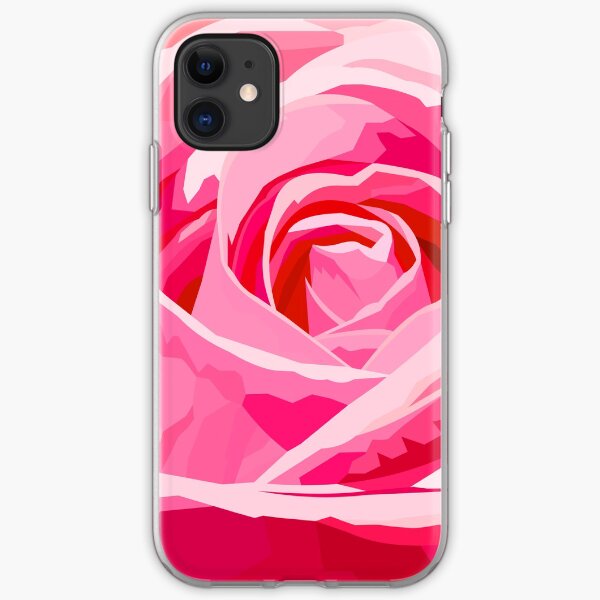 Pink rose iPhone Soft Case