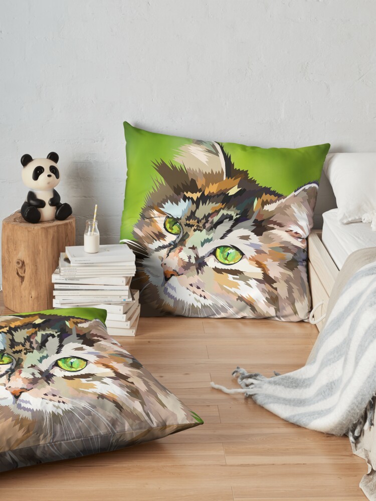 Alternate view of Cute cat Floor Pillow