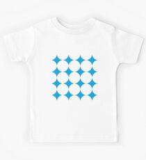 Diamond Brush Stroke Pattern (Blue White) Kids Tee