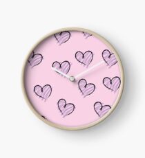 handmade hearts Clock
