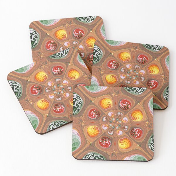 Item preview, Kaleidoscopic Abstract Planets Pattern designed and sold by pinkal.