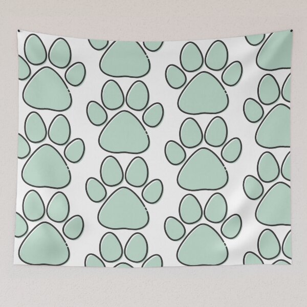 Item preview, animal paw,paw print,feet,dog,puppy,canine,animal lover,pet lover,pet paw,cyan colour,black colour,mood describing,fun designed and sold by Urban Binge.