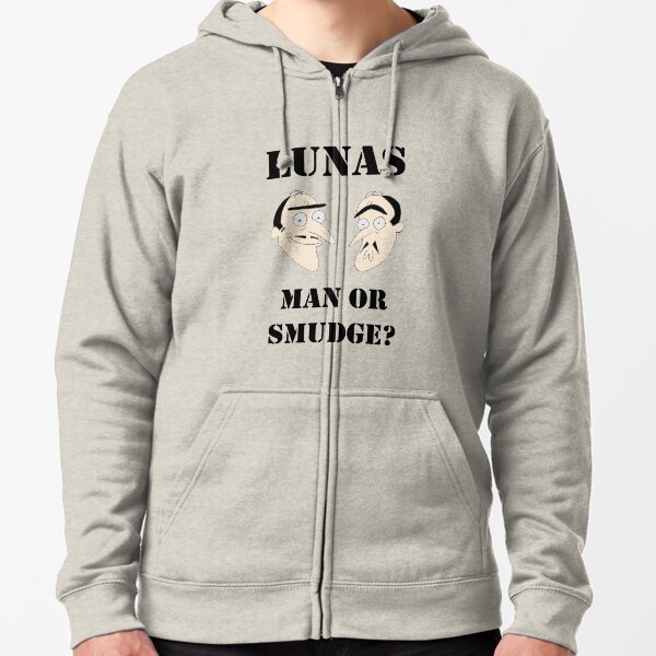 Gordon Lunas: Man or Smudge? Rick and Morty Fan Art Zipped Hoodie