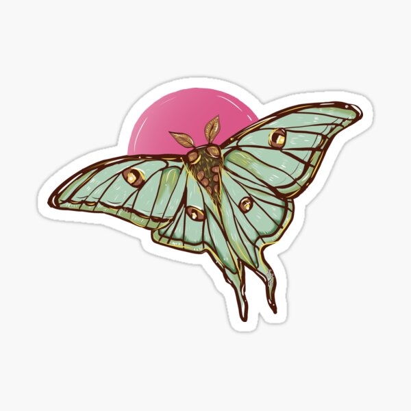 Luna Moth Sticker