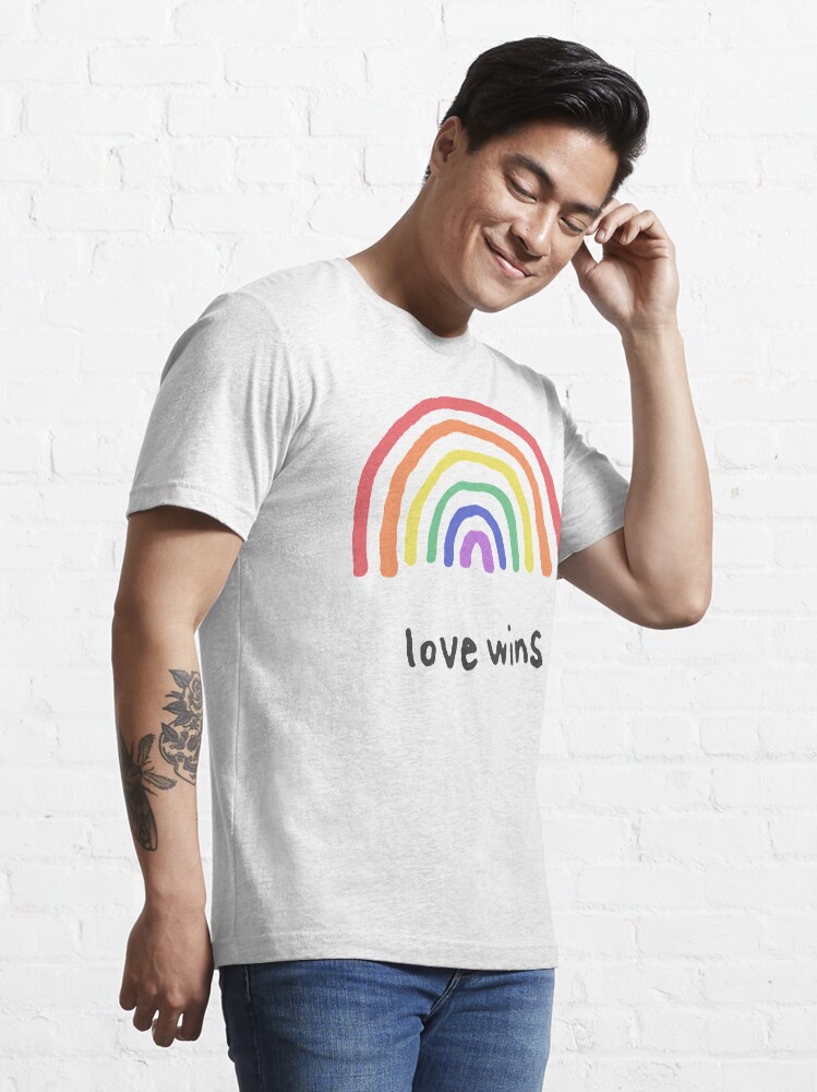 T-shirt essentiel ''LGBTQA + PRIDE [Love Wins]' : autre vue
