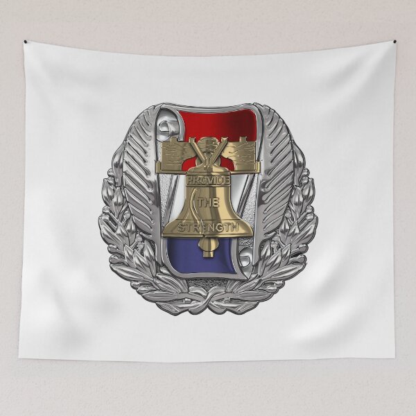 Item preview, Army Recruiting Command - USAREC Crest over White Leather designed and sold by Serge Averbukh Art Studio.