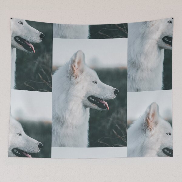 Item preview, White tongue out husky designed and sold by DelightfulArts.