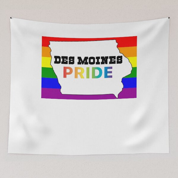 Item preview, Des Moines Gay Pride Shirt - Des Moines LGBT Rainbow Flag Shirt - Des Moines Iowa Gay Pride designed and sold by Galvanized.