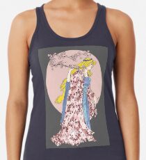 Cherry Blossom Moon Racerback Tank Top