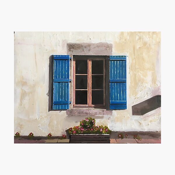 Aperçu de l'œuvre Murs blancs, volets bleus, France créée et vendue par golan22may.