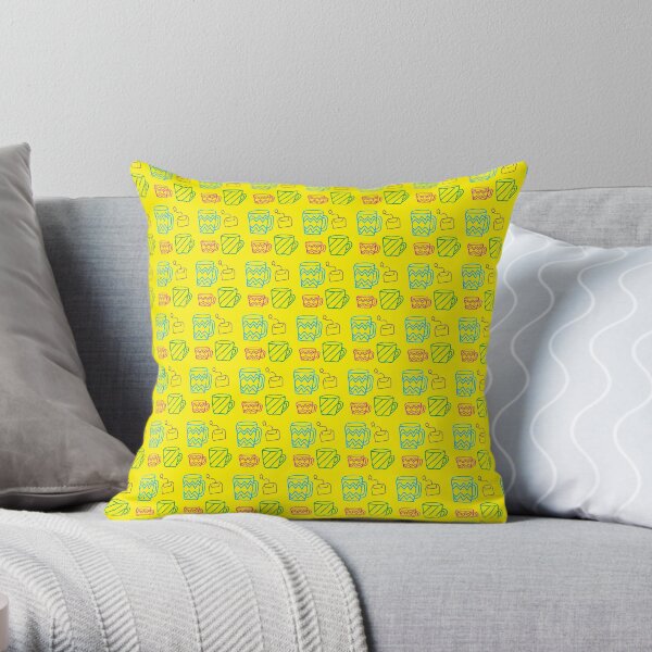 Yellow Mocha Throw Pillow