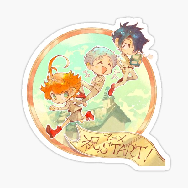 anime promised neverland stickers  redbubble