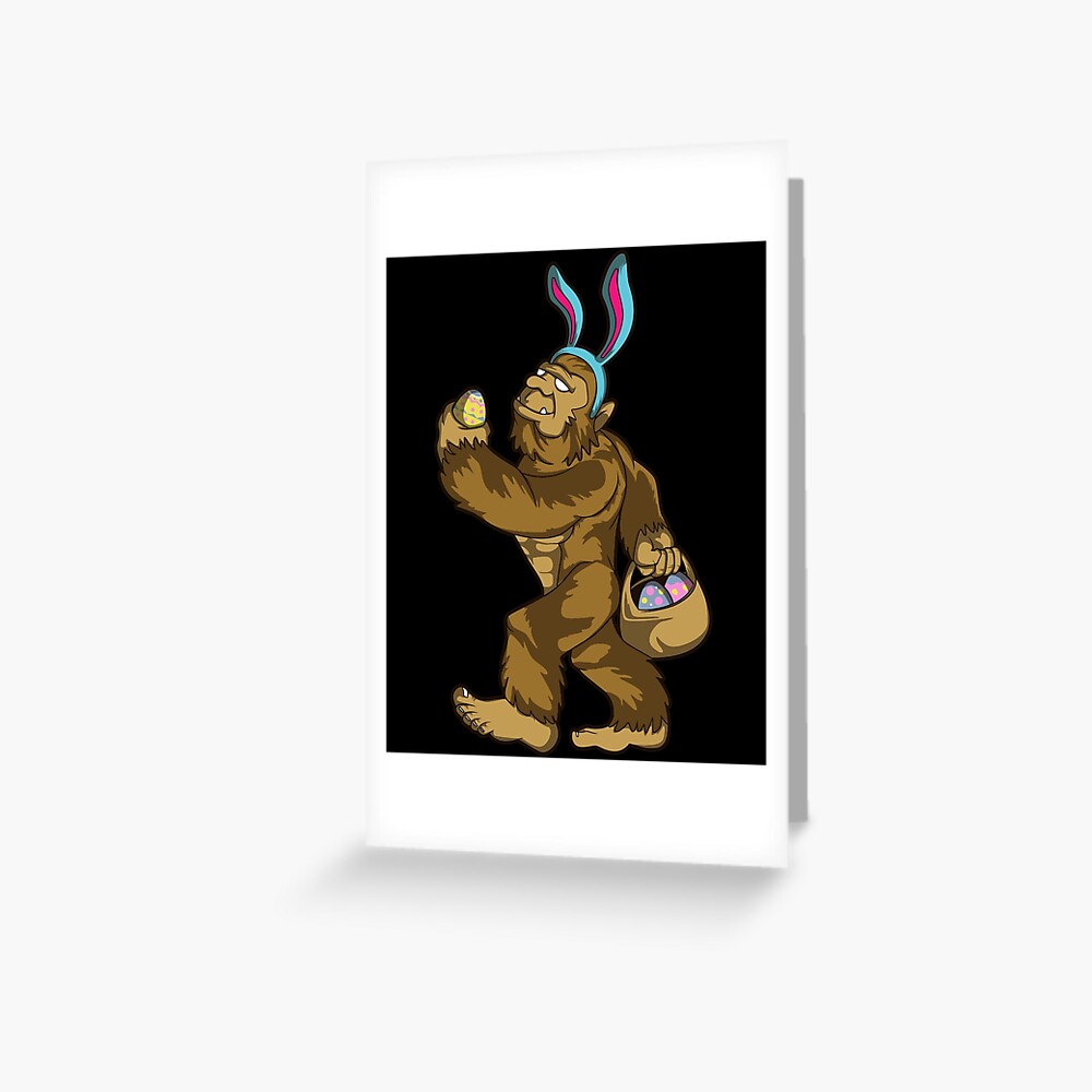 bigfoot easter bunny shirt sasquatch ears egg for kids boys greeting bigfoot easter bunny shirt sasquatch ears egg for kids boys greeting